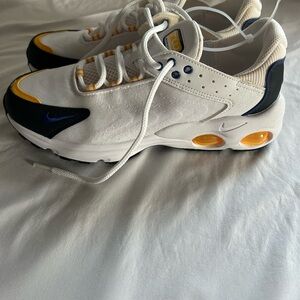 Nike White and Yellow Sneakers Athletic Design NWOT